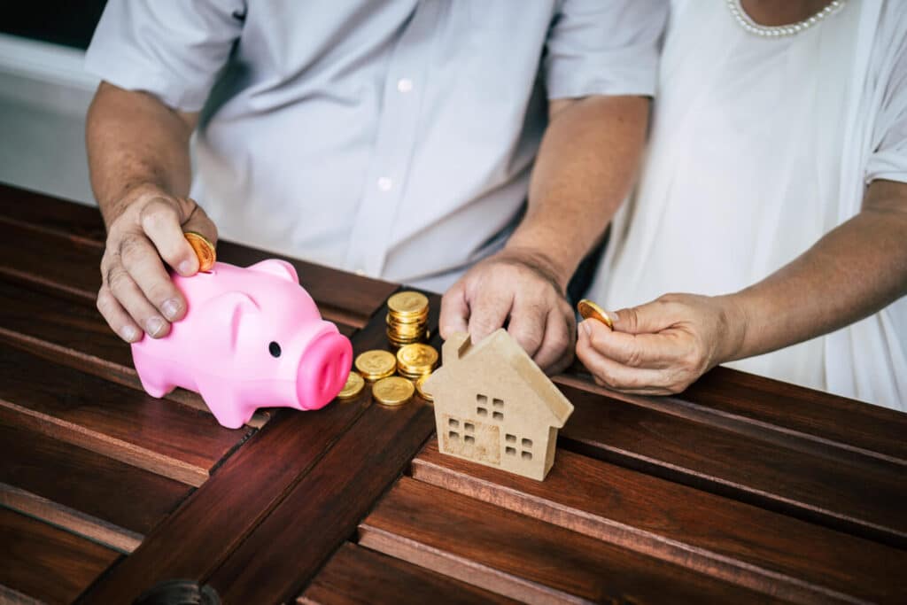 A couple counting their retirement savings and thinking about using an IRA to buy rental property in LA. 